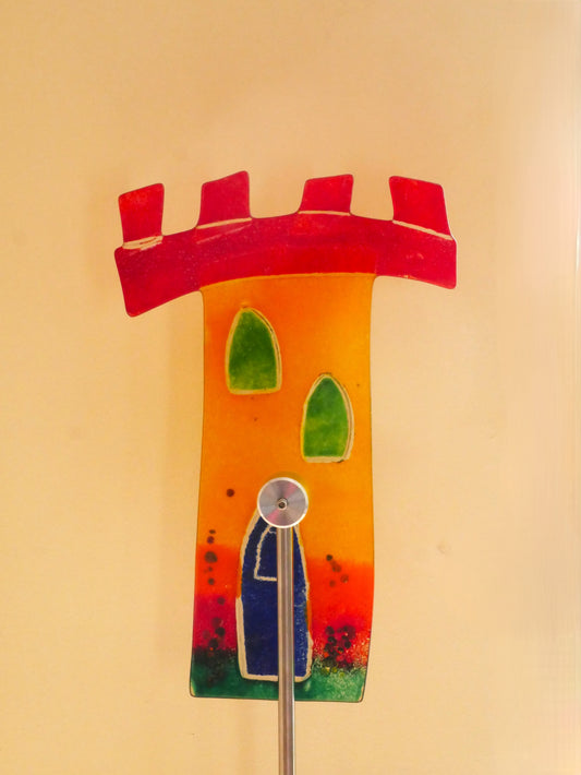 Burg zum Spießen Garten rot bunt