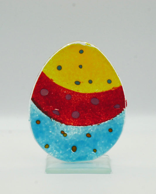Ei zum Stellen -groß- gelb/rot/blau