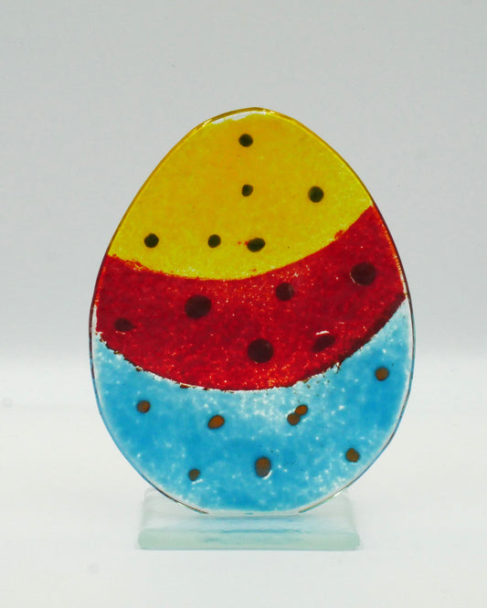 Ei zum Stellen -groß- gelb/rot/blau