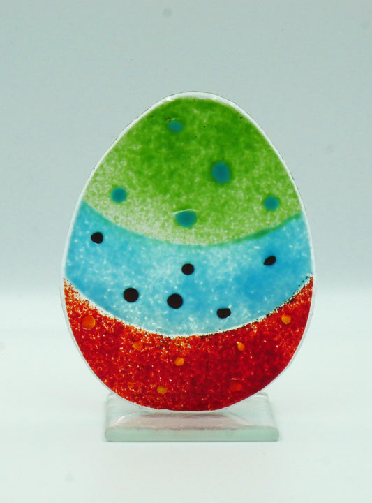 Ei zum Stellen -groß- grün/blau/rot