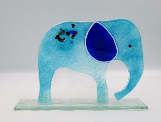 Glaselefant zum Stellen groß