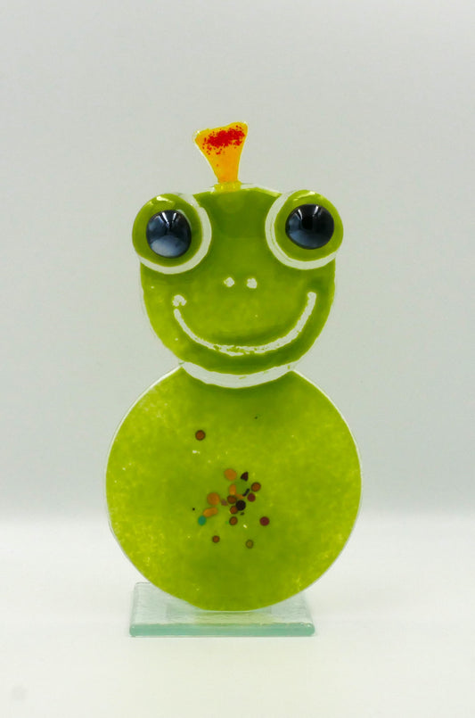 Frosch zum Stellen pistaziengrün