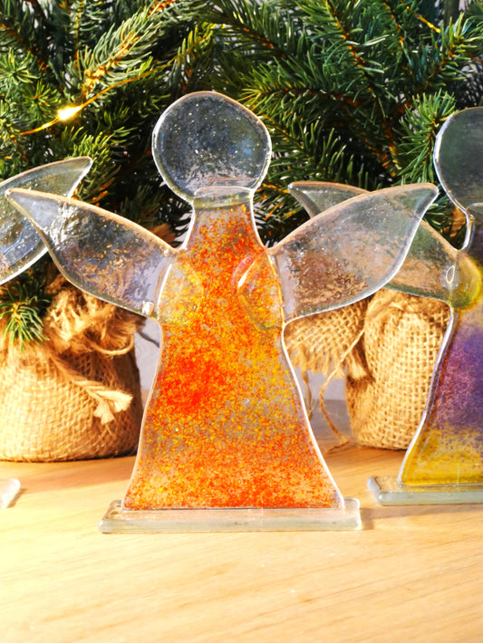 Engel zum Stellen -frei- rot/gelb