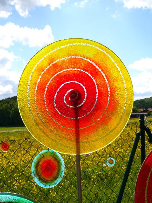 Lolli zum Spießen - Garten-  mittel  gelb/orange/rot