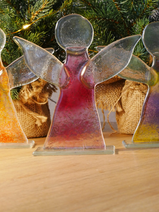 Engel zum Stellen " frei" rosa