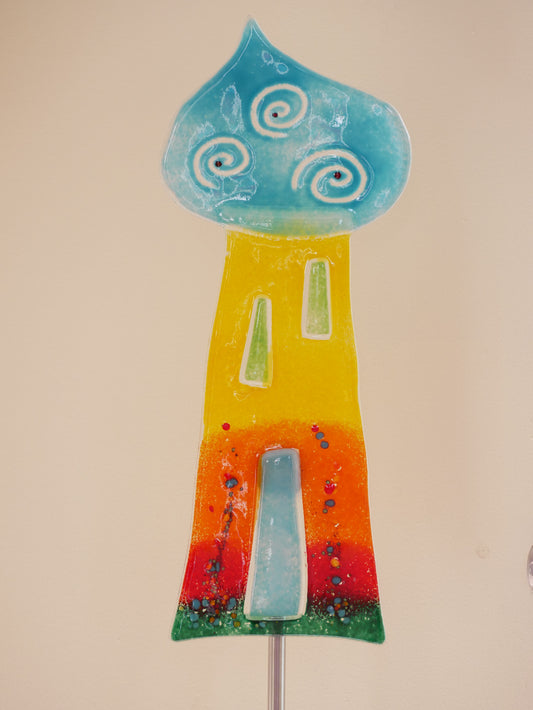 Orientalisches Haus Garten blau bunt