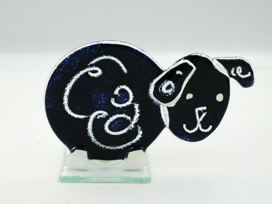 Schaf zum Stellen schwarz