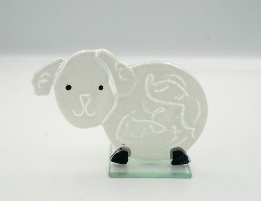 Schaf zum Stellen weiß