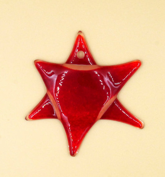 Stern zum Hängen rot