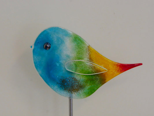 Vogel zum Spießen - mittel- Garten bunt
