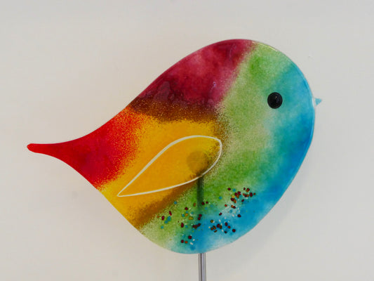 Vogel zum Spießen -groß- bunt