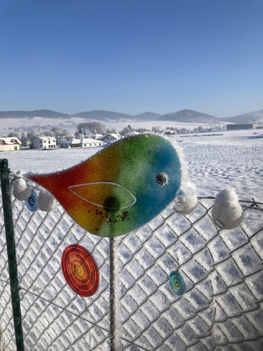 Vogel zum Spießen - mittel- Garten bunt