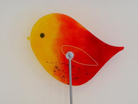 Vogel zum Spießen -groß- Garten rot orange gelb