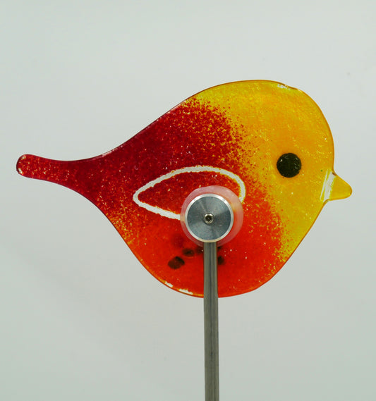 Vogel zum Spießen gelb/ rot/ orange